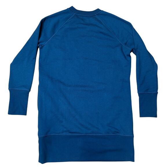 Athleta Blue Bounce Back Sweatshirt Dress w/Pockets Above The Knee SIZE SMALL - Picture 2 of 7